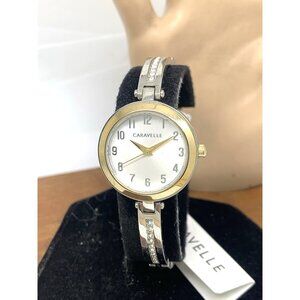 Caravelle by Bulova Women's Watch 45X101 Quartz Silver Dial Two Tone Steel 26mm